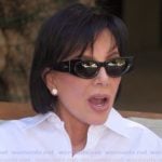 Kris’s black cats eye sunglasses on The Kardashians