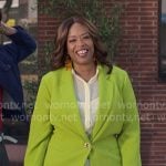 Krystal's green blazer and floral pants on Reasonable Doubt Krystal's green blazer and floral pants on Reasonable Doubt