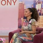 La La Anthony’s patchwork print top and pants on Today