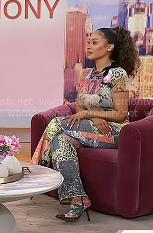 La La Anthony’s patchwork print top and pants on Today La La Anthony’s patchwork print top and pants on Today