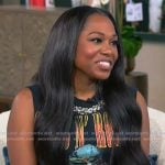 Laci’s Guns n Roses graphic embellished tank on Tamron Hall Show Laci’s Guns n Roses graphic embellished tank on Tamron Hall Show