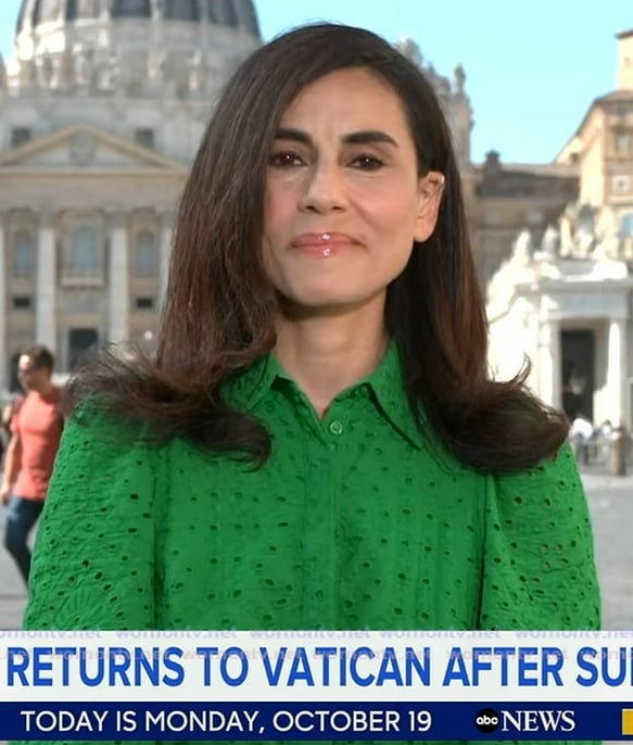Lama Hasan’s green eyelet blouse on Good Morning America