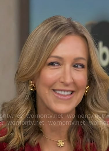 Lara's gold ring knot earrings on Good Morning America Lara's gold ring knot earrings on Good Morning America