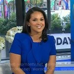 Laura’s blue tie neck midi dress on Today