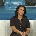 Laura’s brown ribbed polo dress on Today