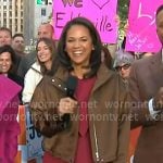 Laura’s brown zip jacket on Today Laura’s brown zip jacket on Today