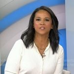 Laura’s white ribbed polo top on Today Laura’s white ribbed polo top on Today