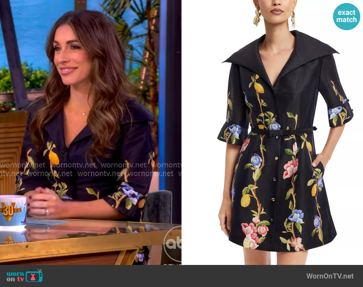 WornOnTV: Alyssa’s black floral print dress on The View | Alyssa Farah ...