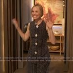 Leslie Bibb's tweed vest and pants on The Drew Barrymore Show Leslie Bibb's tweed vest and pants on The Drew Barrymore Show