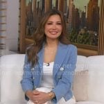 Leslie's light blue blazer on Good Morning America Leslie's light blue blazer on Good Morning America