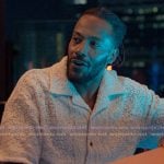 Lewis’s white embrroidered shirt on Reasonable Doubt
