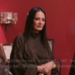 Lisa's brown leopard print jacket on The Real Housewives of Salt Lake City Lisa's brown leopard print jacket on The Real Housewives of Salt Lake City