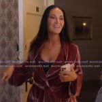 Lisa’s orange velvet robe on The Real Housewives Ultimate Girls Trip