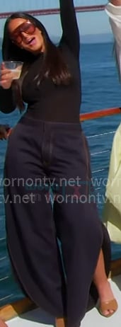 Lisa’s side slit wide-leg jeans on The Real Housewives of Salt Lake City
