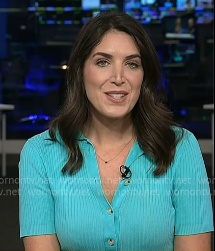 Liz's blue ribbed polo dress on Today