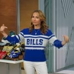 Lori’s blue BILLS print sweater on Good Morning America Lori’s blue BILLS print sweater on Good Morning America