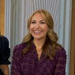 Lori’s purple dotted mesh dress on Good Morning America Lori’s purple dotted mesh dress on Good Morning America
