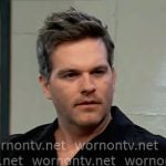 Lucas’s black shirt on General Hospital