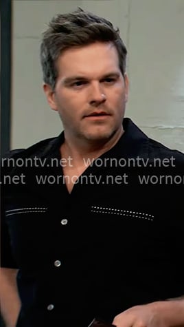 Lucas’s black shirt on General Hospital Lucas’s black shirt on General Hospital
