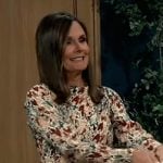 Lucy’s abstract print long sleeve dress on General Hospital Lucy’s abstract print long sleeve dress on General Hospital