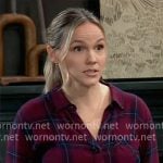 Lulu’s plaid shirt on General Hospital Lulu’s plaid shirt on General Hospital