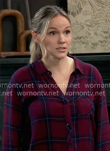 Lulu's plaid shirt on General Hospital Lulu's plaid shirt on General Hospital