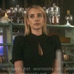 Madison’s black short sleeve mini dress on American Horror Story Madison’s black short sleeve mini dress on American Horror Story