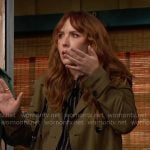 Mariah’s green trench coat on The Young and the Restless Mariah’s green trench coat on The Young and the Restless