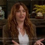 Mariah's olive green blazer on The Young and the Restless