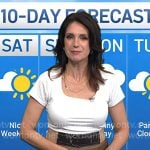 Maria's brown leather ruched skirt on Today