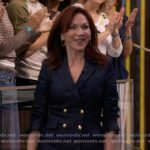 Marilu Henner's double breasted mini dress on Live with Kelly and Mark