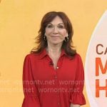 Marilu Henner's red ruffle elbow sleeve top on Today Marilu Henner's red ruffle elbow sleeve top on Today