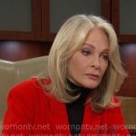 Marlena’s red double breasted blazer on Days of our Lives Marlena’s red double breasted blazer on Days of our Lives