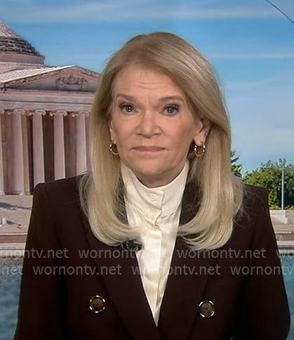 Martha’s burgundy double breasted blazer on Good Morning America