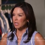 Meg Oliver's blue checked golf dress on CBS Mornings