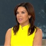 Meg Oliver's yellow mock neck dress on CBS Mornings