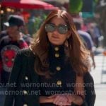 Meredith's black tweed blazer and mini skirt on The Real Housewives of Salt Lake City Meredith's black tweed blazer and mini skirt on The Real Housewives of Salt Lake City