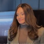 Meredith's grey belted blazer and pants on The Real Housewives of Salt Lake City Meredith's grey belted blazer and pants on The Real Housewives of Salt Lake City