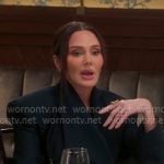 Meredith’s navy strong shoulder blazer on The Real Housewives of Salt Lake City Meredith’s navy strong shoulder blazer on The Real Housewives of Salt Lake City
