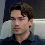 Michael’s navy textured shirt on General Hospital Michael’s navy textured shirt on General Hospital