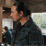 Miles's blue aztec print jacket on Marshals Miles's blue aztec print jacket on Marshals