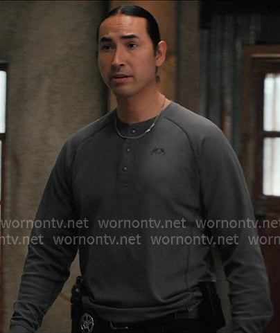 Miles's grey henley shirt on Marshals