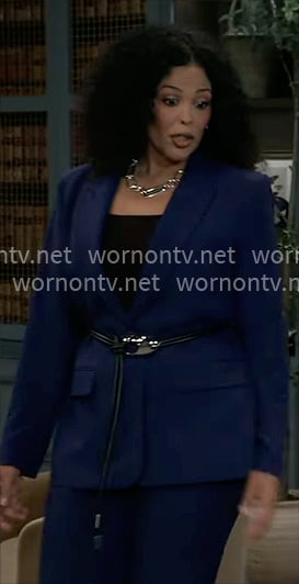 Monet’s blue suit on General Hospital Monet’s blue suit on General Hospital