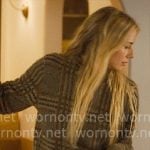 Morgan’s plaid sweater from Noah and checked mini skirt on Nobody Wants This