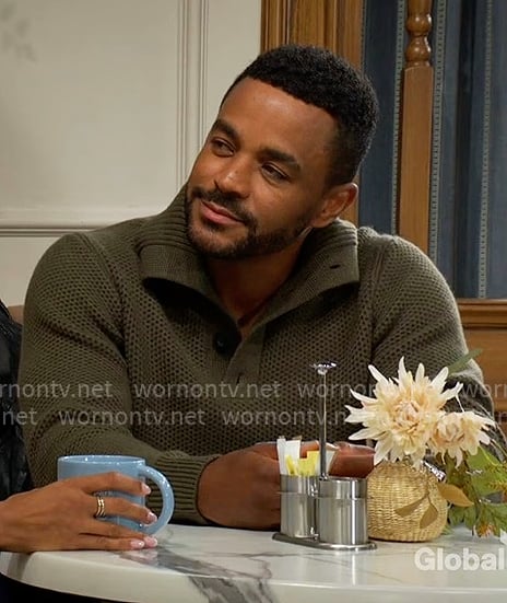 Nate’s green sweater on The Young and the Restless Nate’s green sweater on The Young and the Restless