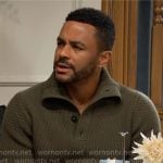 Nate’s green sweater on The Young and the Restless