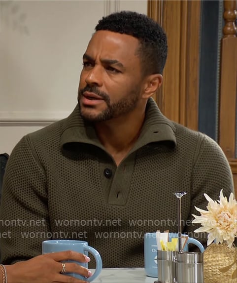 Nate's green sweater on The Young and the Restless