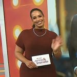 Nessa Diab’s brown knit maxi dress on Today