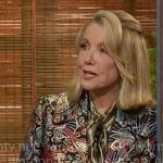 Nikki’s butterfly jacquard coat on The Young and the Restless Nikki’s butterfly jacquard coat on The Young and the Restless