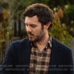 Noah’s brown plaid shirt on Nobody Wants This Noah’s brown plaid shirt on Nobody Wants This